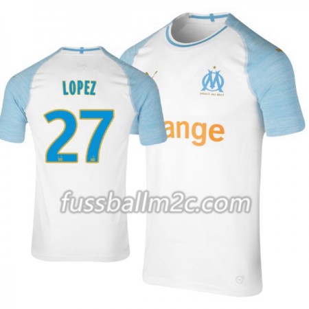 Fußballtrikots Olympique Marseille Lopez 27 Heim Trikotsatz 2018-2019